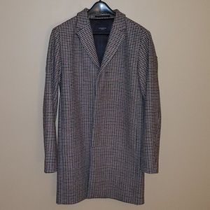 Select Homme recycled wool check overcoat